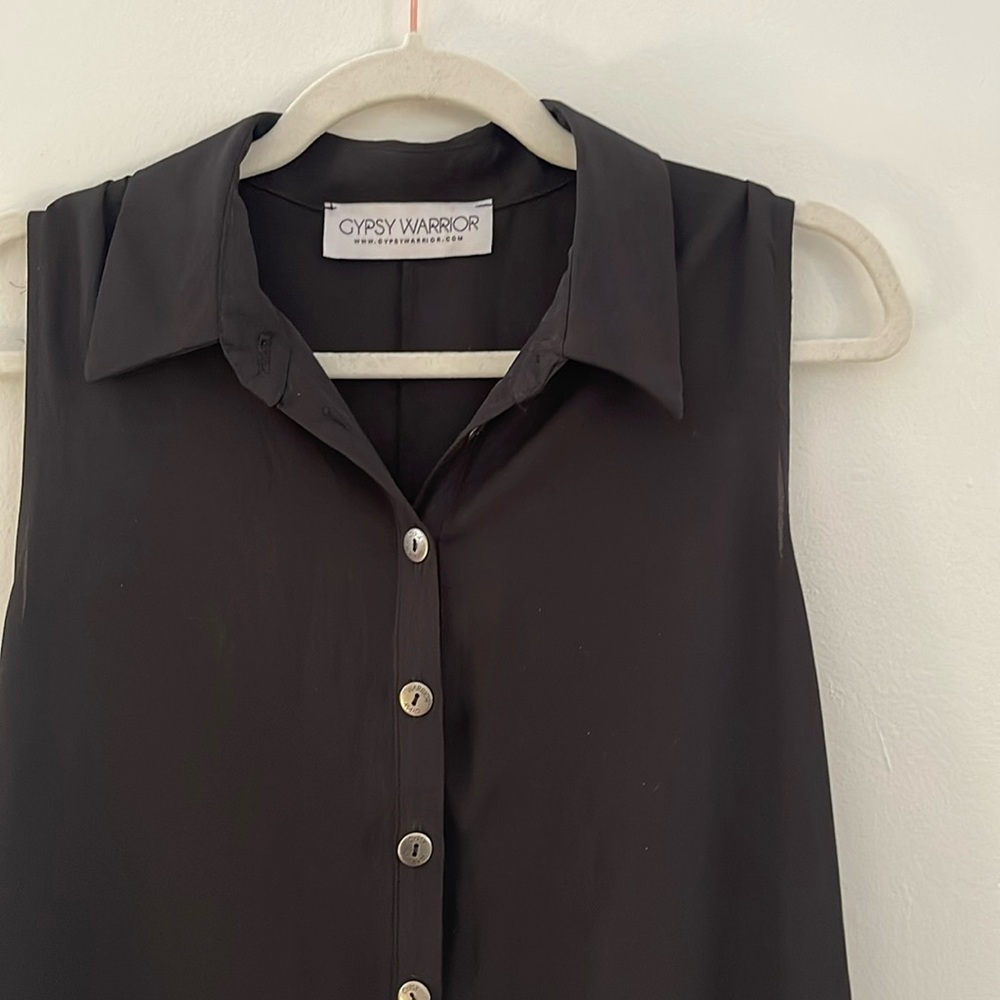 Button collar dress or vest